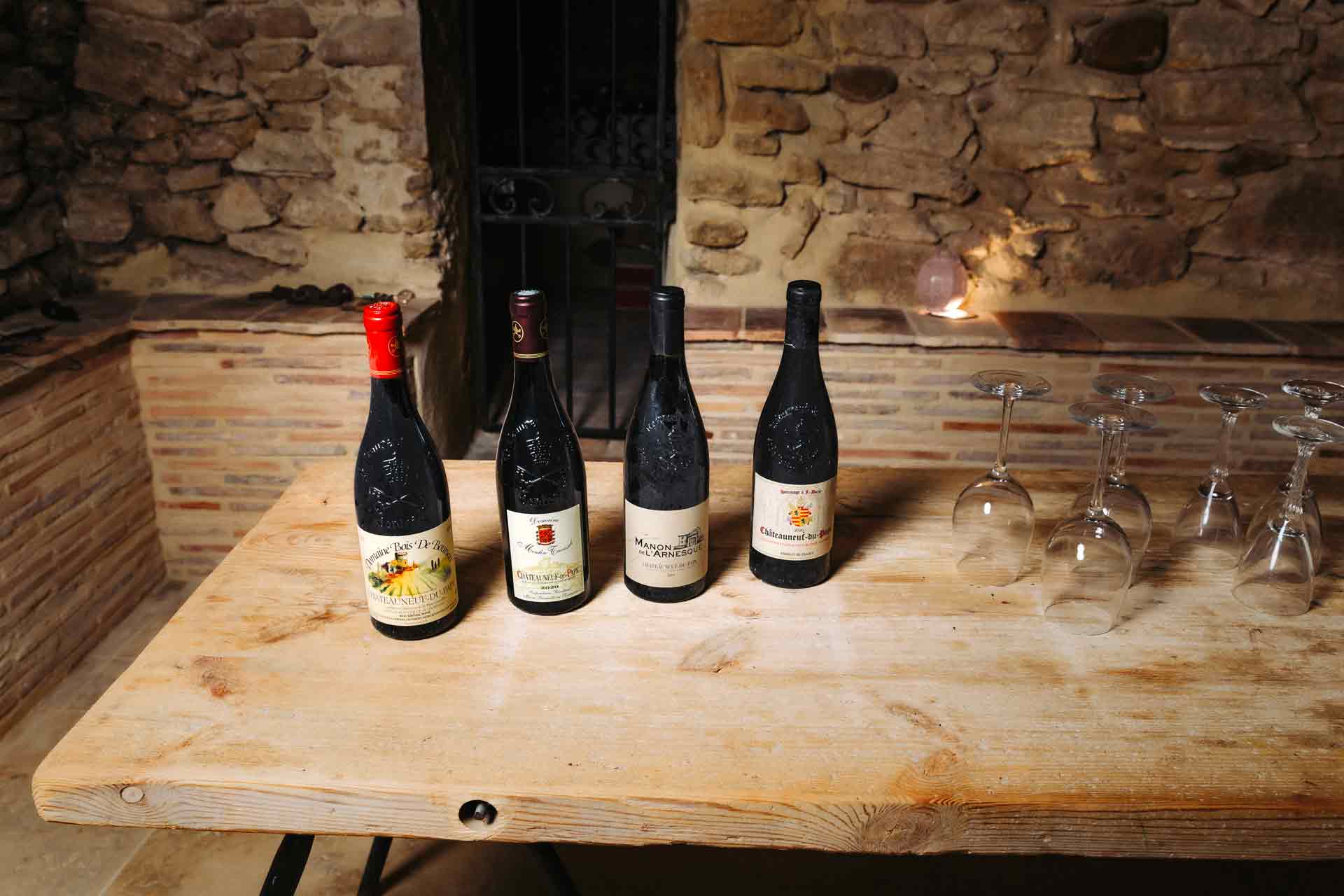 dégustation vins Chateauneuf du pape